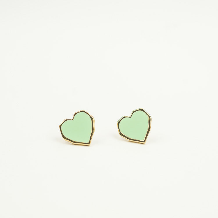 Ohrstecker mit Herz, mint