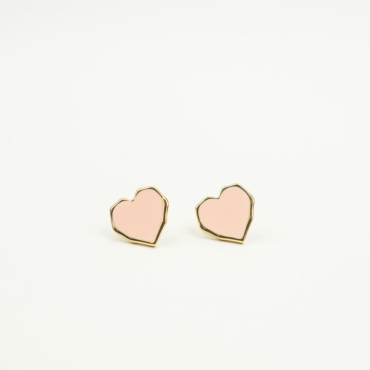 Ohrstecker mit Herz, rose