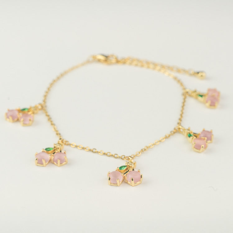 Bettelarmband mit Kirschen Charms