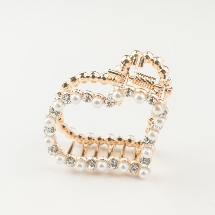 Hearty Haarclip mit Perlen und Strass, gold