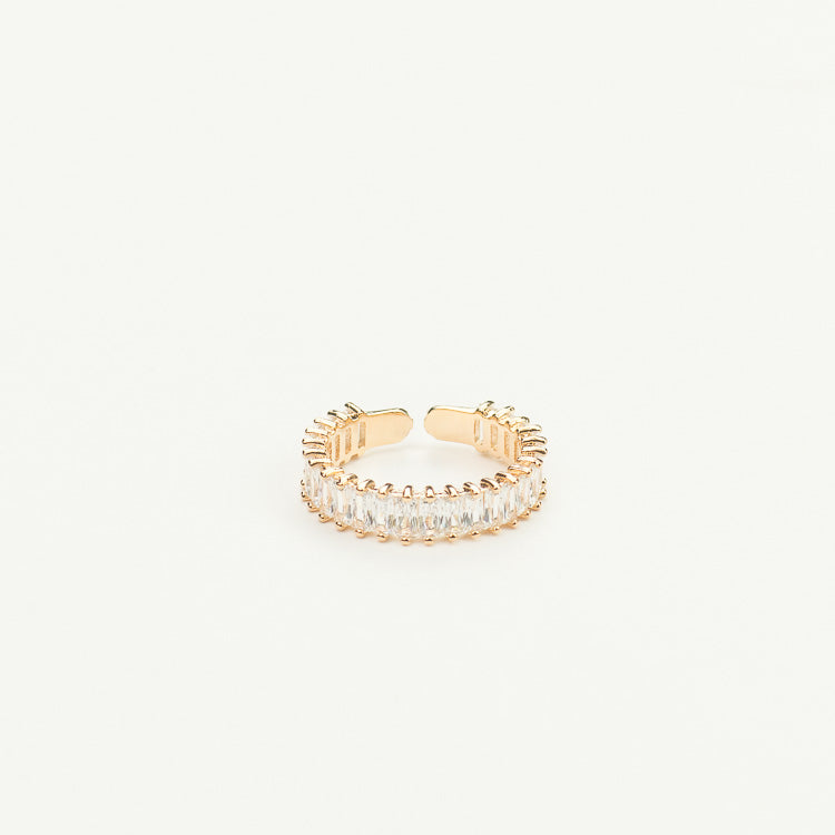 Ring mit Strasssteinen, gold
