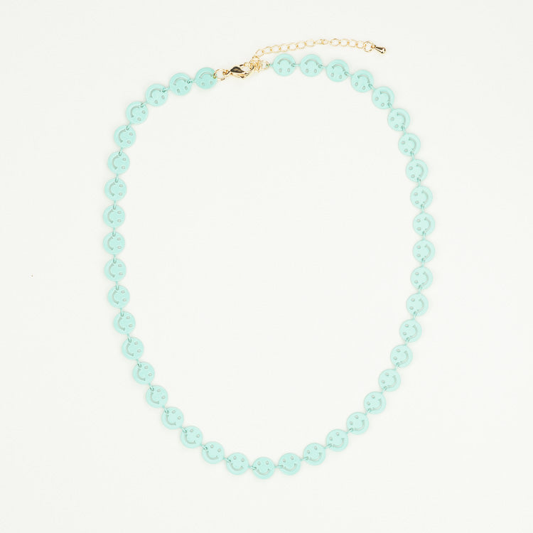 Kette mit Smileys, blau