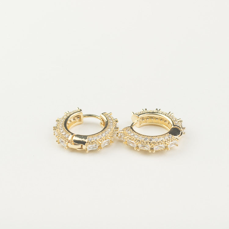 Crystal Creole Kleine Kreolen mit Strass in gold