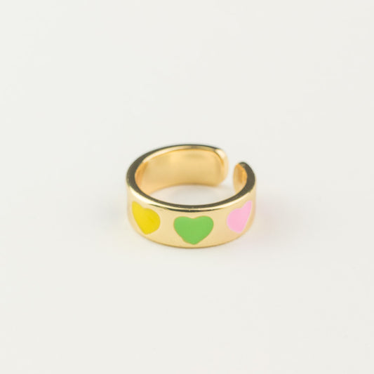 Ring mit Herzen, bunt